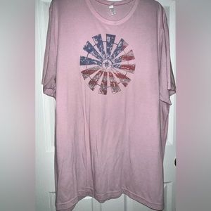 Bella Canvas Stars and Stripes Windmill tee. 3XL
